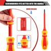 13Pcs Phillips Flathead Insulated Screwdriver Set High Voltage Electrician Tool Kit with Storage Case