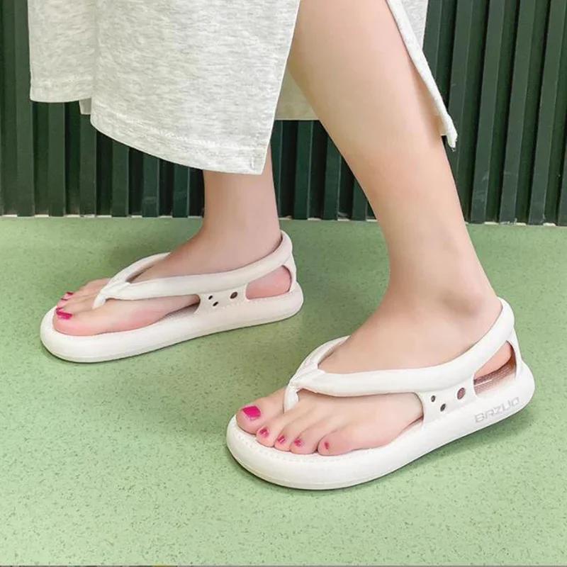 Fashion Flip Flops Mens Thong Sandals Summer 2025 New Female Shoes Thick Bottom EVA Non-slip Slide Slippers Outdoor Indoor Couples Shoes