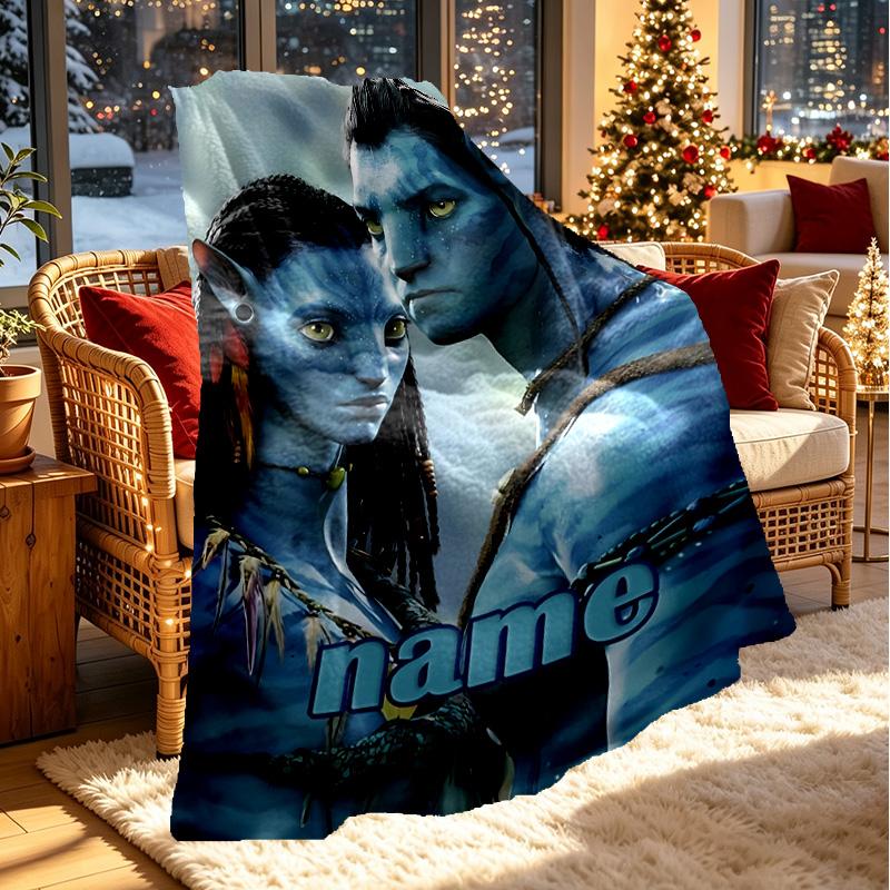 Custom Name Personalized Avatar Print Blanket, Home Decor, Bedroom, Sofa, Camping, Couch, Gifts for Birthday ChristmasEnthusiasts