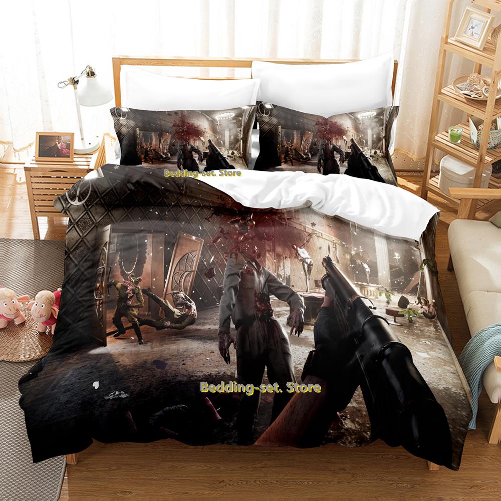 Atomic Heart Bettwäsche-Set Einzelbett Doppelbett Vollgröße Queen-Size King-Size Bettwäsche-Set für Erwachsene Kinder Schlafzimmer Dreiteilige Sets 3D-Druck Anime Bettwäsche