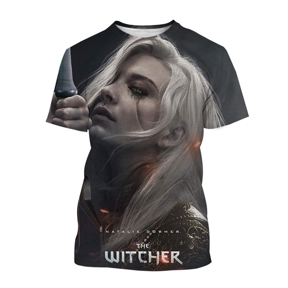 Latest Witcher 3D Printed T-shirt for Men, Role Playing Game Witcher King Assassin Casual Harajuku