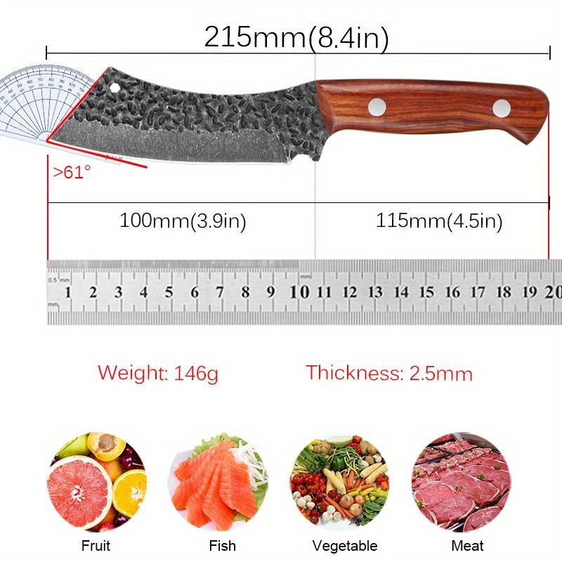 Professional Cutting Knife With Knife Sheath Forged Boning Knife Straight Knife Meat Cleaver Barbecue Knife