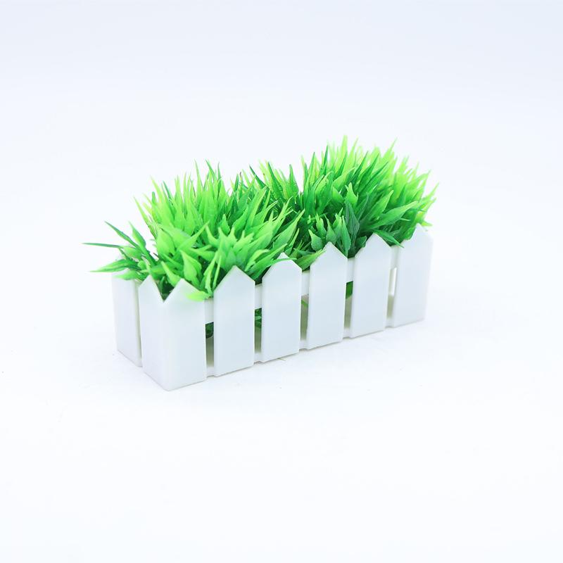 1Pcs 1/12 Dollhouse Simulation Grass Green Plant Fence Model Dollhouse Miniature Garden Decoration Dolls House Accessories