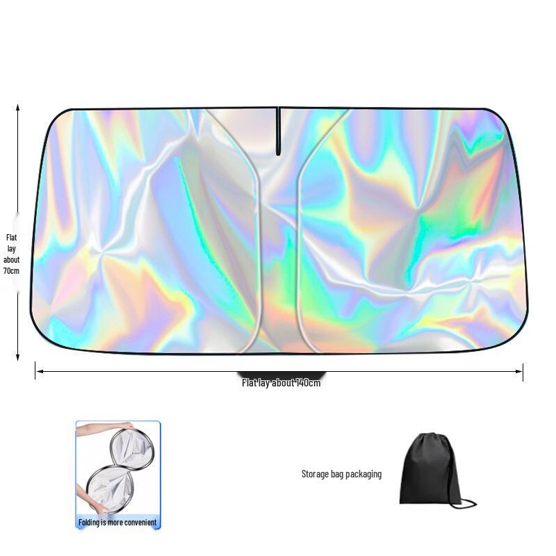 Car Laser Sunshade: Heat Insulating Window Curtain for Interior Windshield Protection