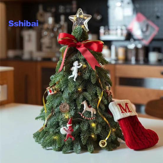 Christmas Sock Ornament with Lanyard Large Capacity Rich Color Classic Letter Design Stocking Hanging Decoration