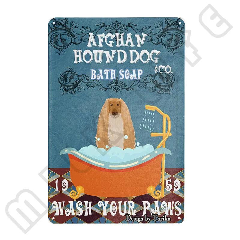 Afghan Hound Vintage Poster Metal Signs Retro Tin Sign Decorative Plaque Room Decoration for Pub Bar Man Cave Club Wall Decor