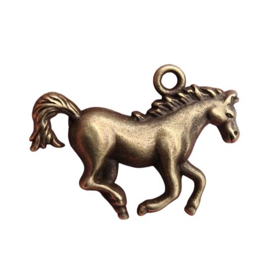 Metal Horse Pendant Retro Horse Charm Vintage Running Horse Pendant for Jewelry Making DIY Earrings Keychains Necklaces Craft Projects