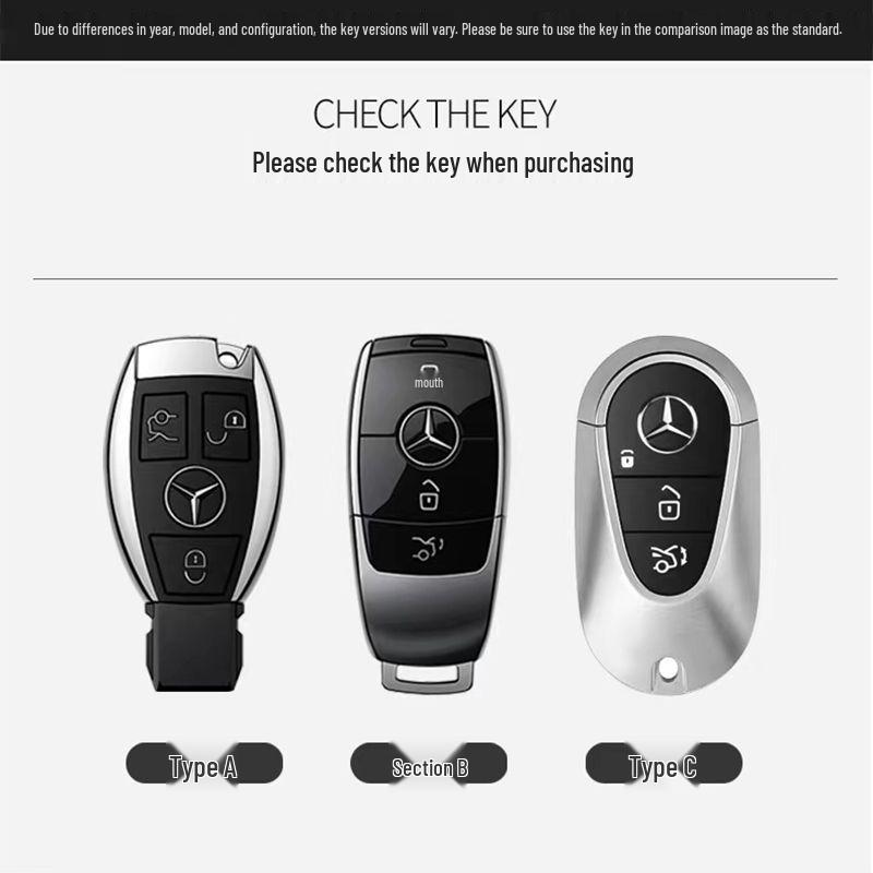 Premium Car Key Case: Suitable for Mercedes C260L/E300L/GLC300L/A200L/GLB, Designed for Girls