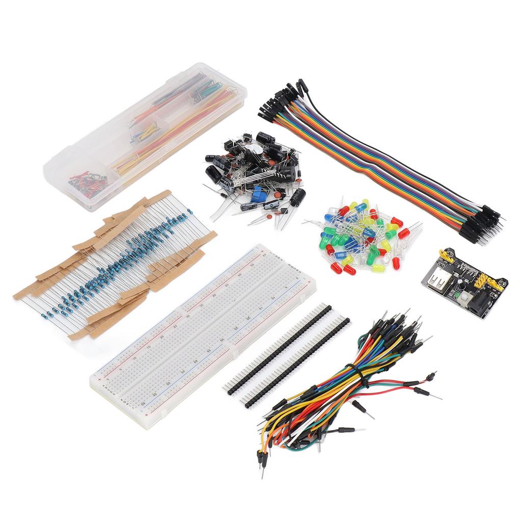 Elektronik-Bauteile-Kit Starter Spaß-Sortiment mit 830 Lötpunkten Breadboard für R3