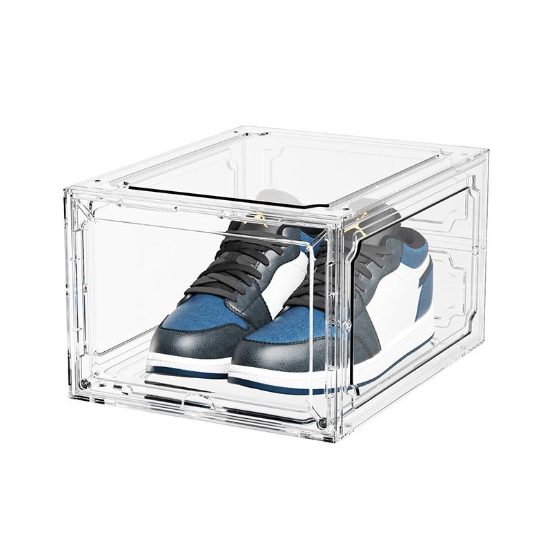 

1pcs Transparent Acrylic Basketball Shoe Box Storage Shoe Rack Magnetic Suction Dustproof And Anti-Oxidation Storage Box