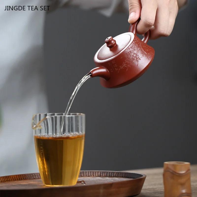 1PC 170ml Dahongpao Filter Teapot Purple Clay Tea Pot Custom Beauty Tea Infuser Traditional Zisha Tea Set