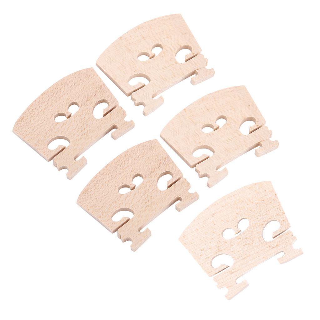5Pcs Maple Wood Violin Bridges Parts Instrument Fitting Accessory for 4 4 Size Violin