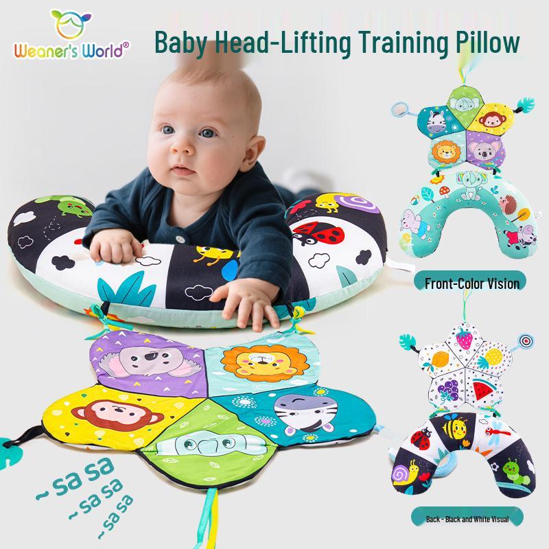 Dětský U-polštář pro polohu na bříšku a nácvik zvedání hlavičky