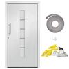 VidaXL Porte d'entrée Aluminium et PVC Blanc 100x210 cm
