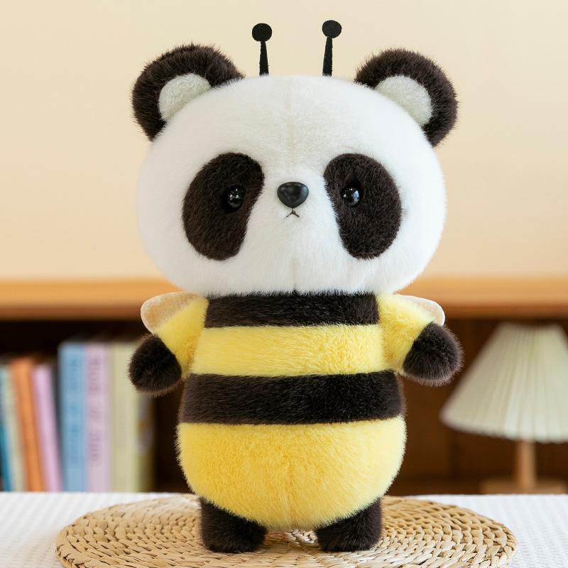 

Creative Bee Panda Plush Toy Claw Machine Doll Children s Sleeping Pillow Birthday Gift Cart Ornament 30cm【0.3kg】