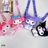 Q Uncle Autentica Borsa a Tracolla in Silicone 3D Jelly Kuromi Sanrio Piccola Dimensioni Carina e Adorabile Viola