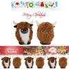 Adorable Plush Highland Cow Decorative Figure With Brown And White Facial Features