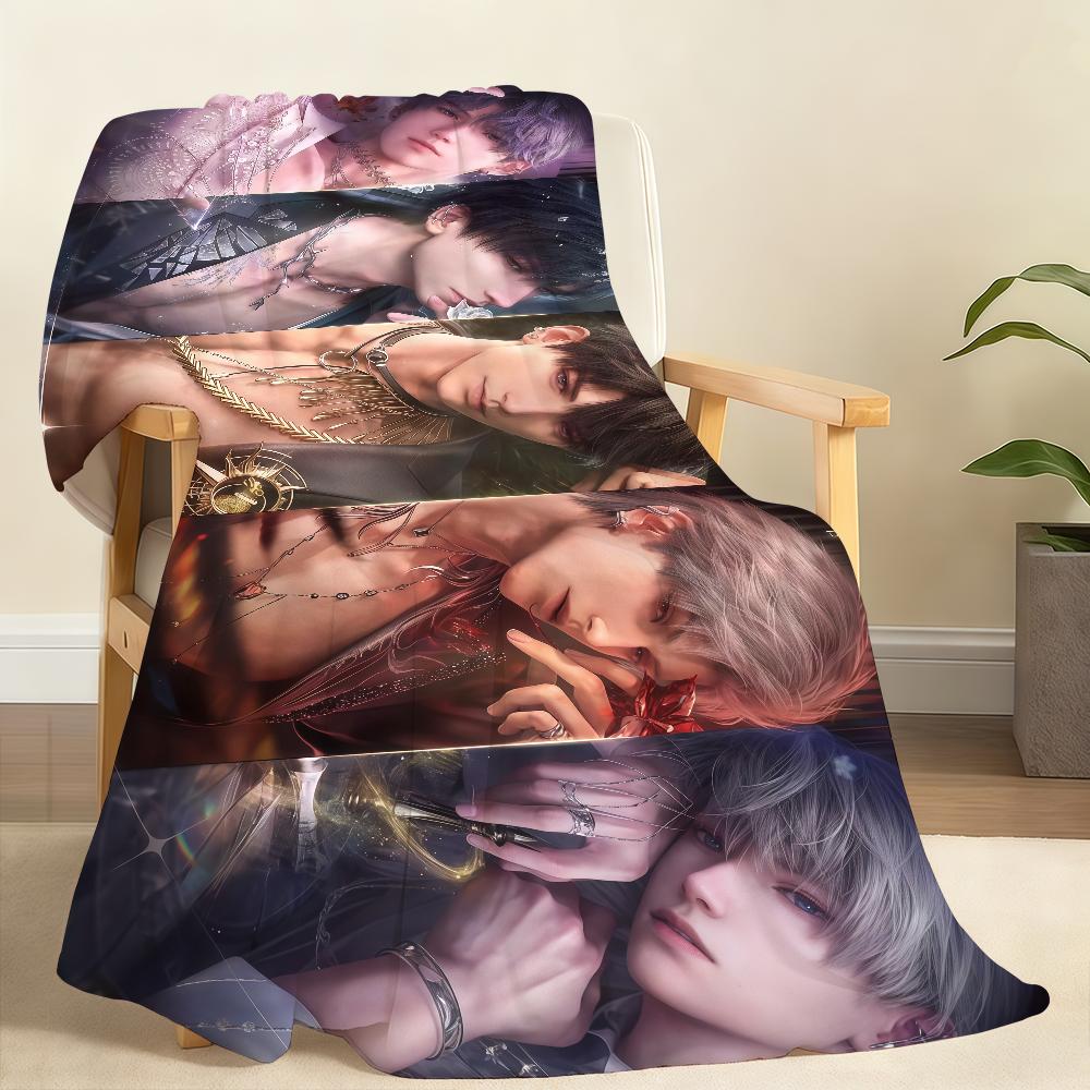 

New Card Love and Deepspace Scene Blanket Soft Throw Blanket for Home Bedroom Bed Sofa Picnic Travel Office Cover Blanket Gift 100x150cm
