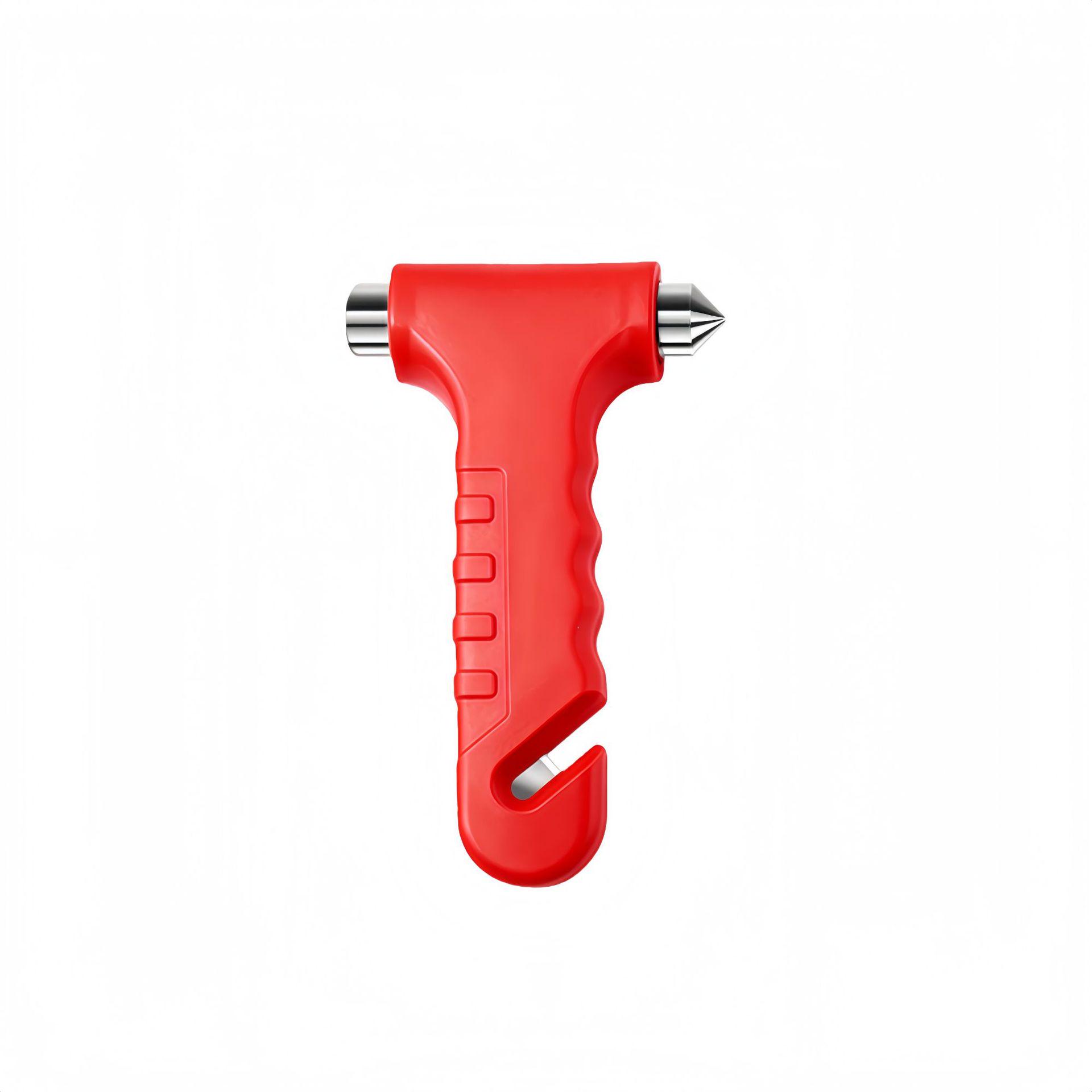 2-in-1 Lifesaving Emergency Hammer with Cutter: Car Safety & Fire Escape Tool красный