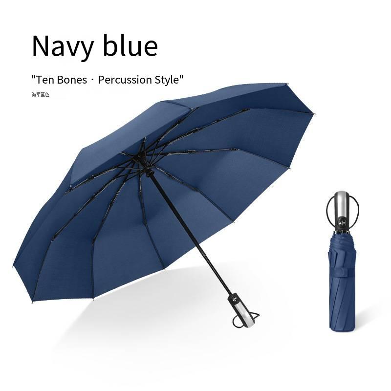 Chong Yi ten bone automatic three fold umbrella rainsun dual use vinyl sunblock umbrella business gifts