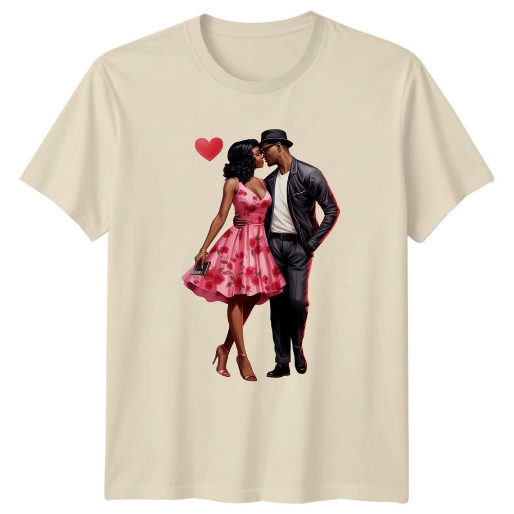RoUnisextic Couple Love Heart Unisex Graphic Tee