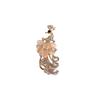 Alloy Peacock Brooch, Women's High-end, Light Luxury Water Diamond Flower Pin, Elegant Suit Coat Accessory