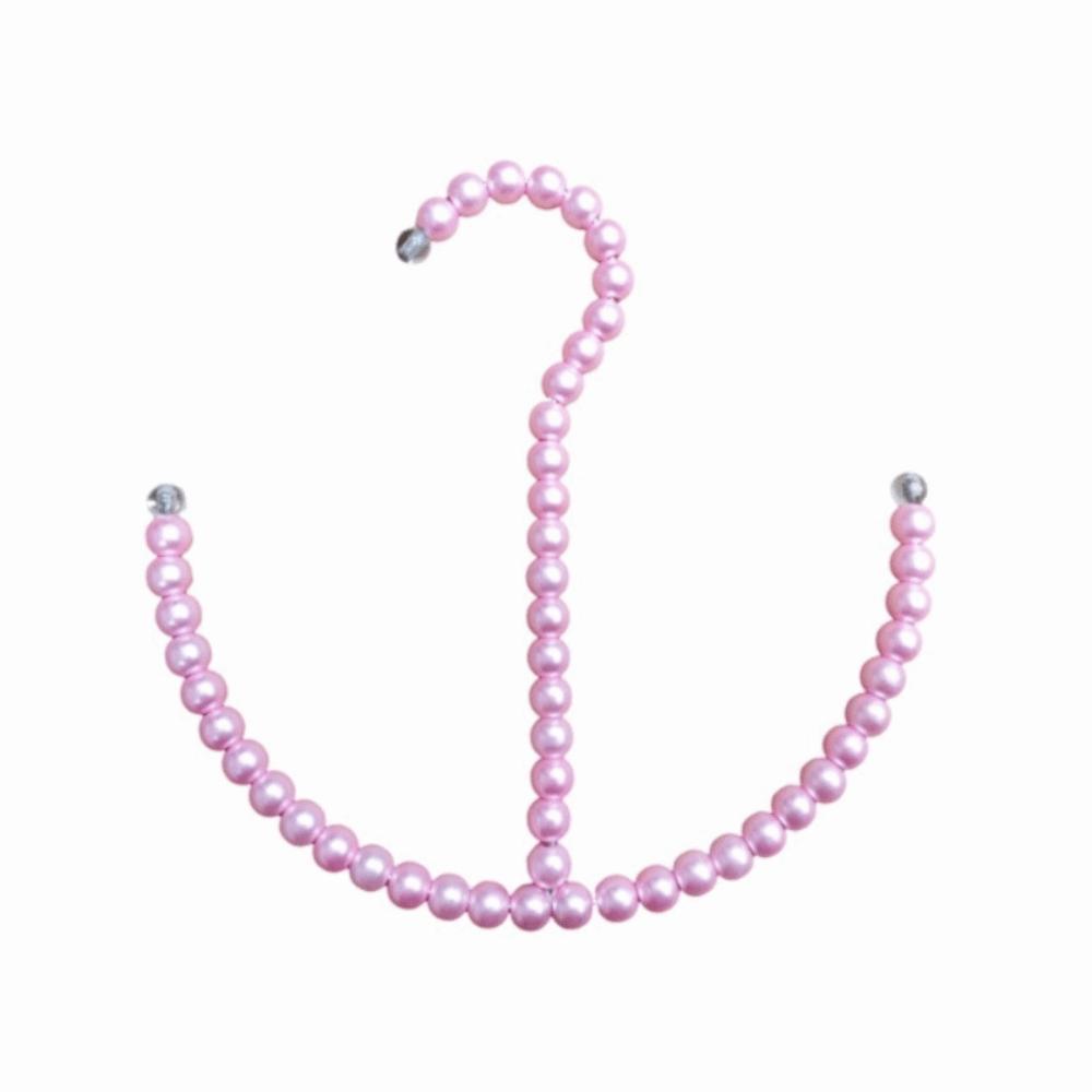 Elegant ABS Pearl Beaded Hanger Imitation Pearl Beaded Coat Hanger Non-slip Clothes Organizer Clothes Storage