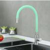 Colorful Tube Silicone Kitchen Sink Faucet Universal Single Cold Water Tap 360Degree Rotating Flexible Hose Basin Tap Deck Mount