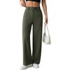 Women's High Waist Straight Leg Pants, Comfortable Casual Trousers for Everyday Wear