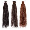 10 Stück/Los Häkelhaar Afro Göttin Böhmische Box Braids 24 Zoll Gehäkelte Box Braids mit River Locs Lockigen Enden Haar Synthetische Zöpfe