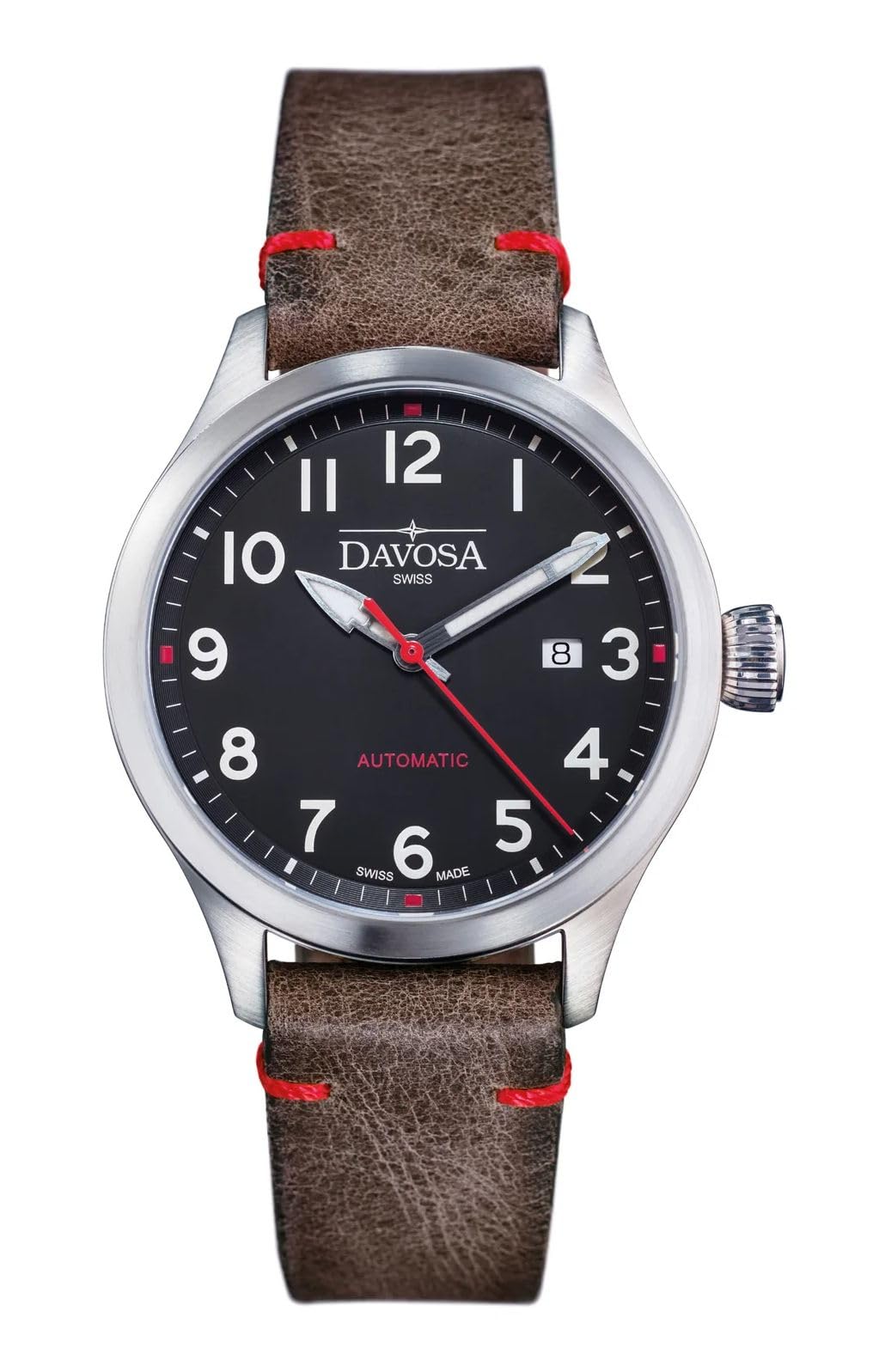 

Davosa Automatic Swiss Men s Watch, Made, Brown, 161.574.56 чорний