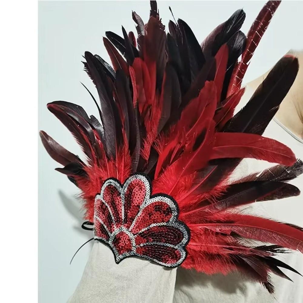 Stage Performance Feather Headpiece Brazilian Carnival Hair Band Hawaiian Party Accessory