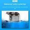 IP66 Outdoor Waterproof Switch Socket Box Flip Double Socket Case Industrial Rainproof Switch Box