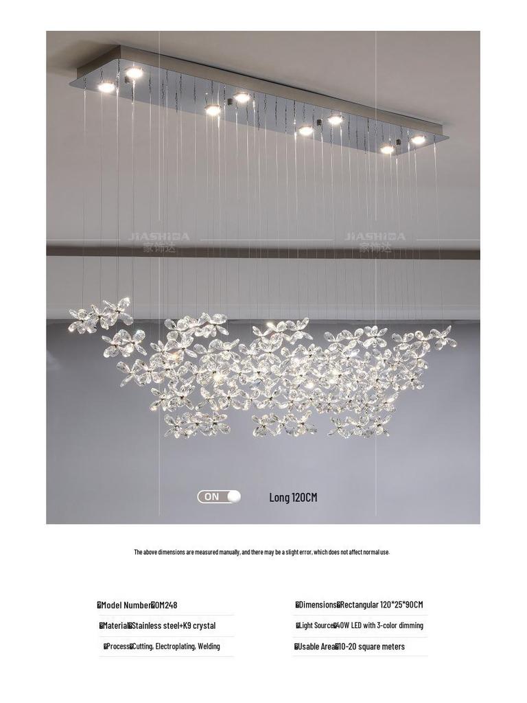 Modern French Crystal Chandelier: Luxury Pendant Light for Dining Room, Restaurant, Cafe, or Bar