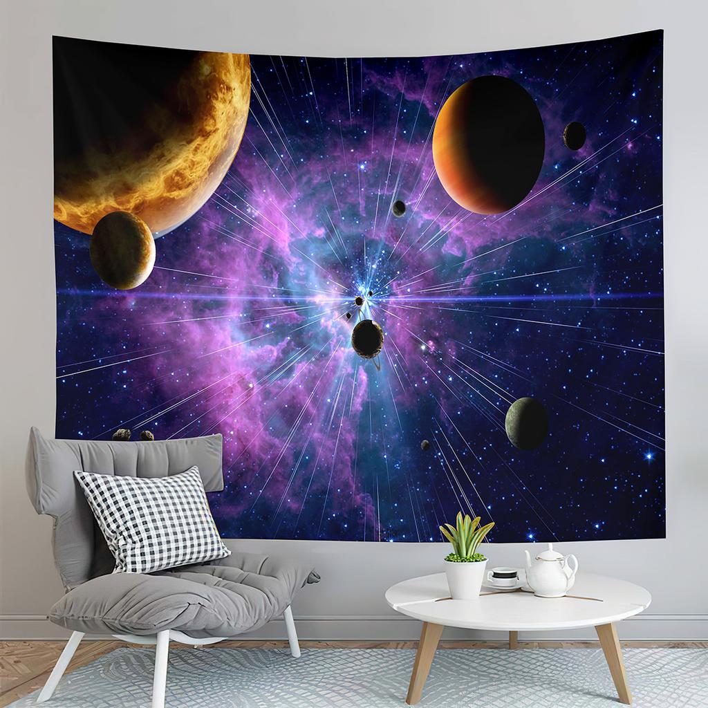 Fantasy Galaxy Tapestry Universe Outer Space Earth Landscape Tapestry Wall Hanging Decor Tapestries Bedroom Living Room Dorm