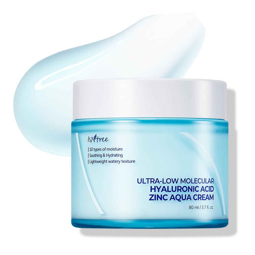 

ISNTREE Izuentree Ultra Low Molecular Weight Hyaluronic Acid Zinc Moisture Cream 80ml For Inner Dry Skin Moisturizing /