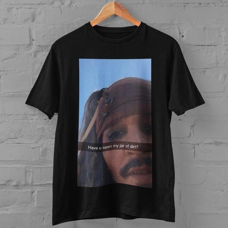 Captain Jack Sparrow Jar of Dirt T-Shirt: Pirates of the Caribbean Meme Viral 3XL