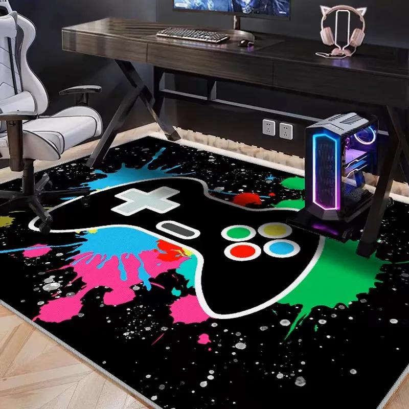 Alfombra de Marca de Moda para Sala de Juegos Decoración de Habitación Silla Gaming Silla de Estudio Silla de Ordenador Alfombra Insonorizada Alfombra Decoración del Hogar