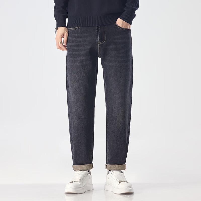 

JEEP SPIRIT Men s Fleece-Lined Stretch Straight-Fit Jeans 31