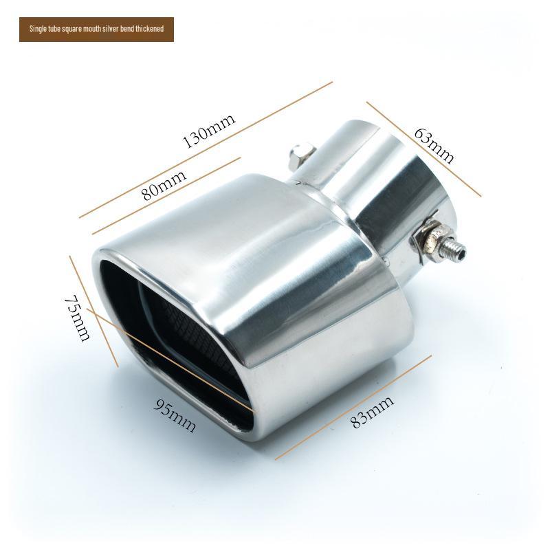 Universal Stainless Steel Tailpipe Muffler Tip Decoration