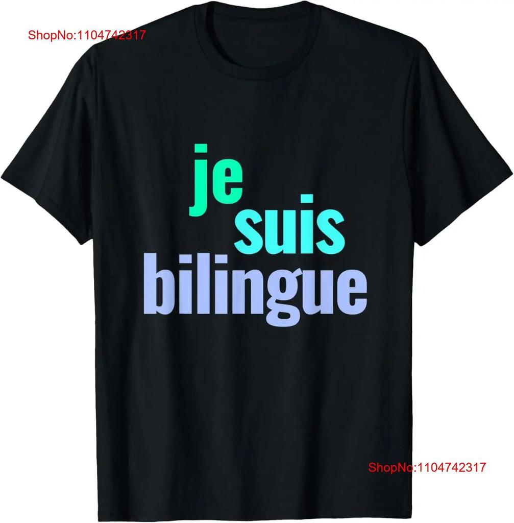 Je Suis Bilingue Bilingual French Language T Shirt vintage Washed streetwear Comfortable homme graphic Soft Casual