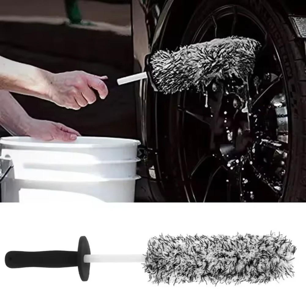 Non-Slip Car Wheels Brush Long Handle Wheel Details Cleaning Tool Plush Cleaning Brushs