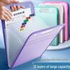 Multi-layer Student Test Paper Storage Accordion Bag - Durable Handheld Folder for Junior High Students