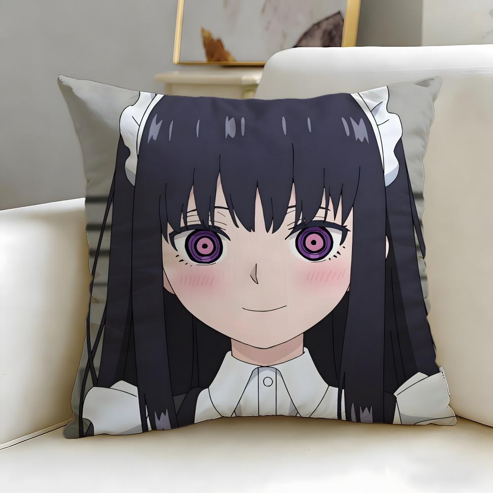 anime Kaii to Otome to Kamikakushi Cushion Cover Soft EasyWash Pillow Case Versatile for Couch Bed Travel and Office