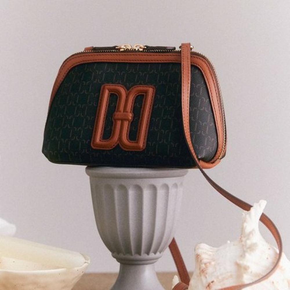 

Daks Brown Dd Logo Leather Mini Crossbody Bag Single option