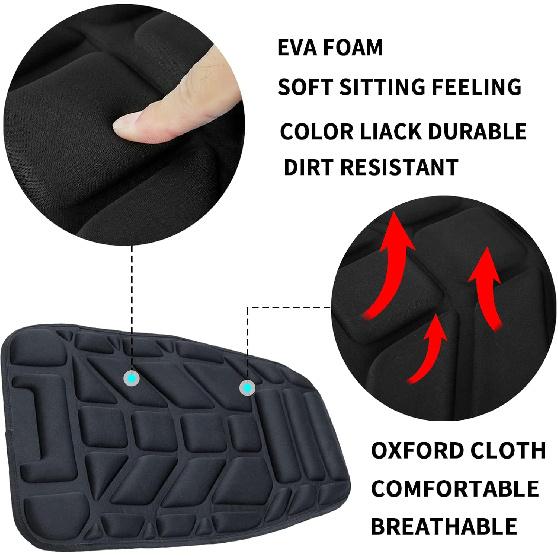 SaferCCTV Motorcycle Seat Cover ATV Padded Seat Protector,Motorcycle Seat Cushion Air Cooling 3D Mesh Motorcycle Seat Pad