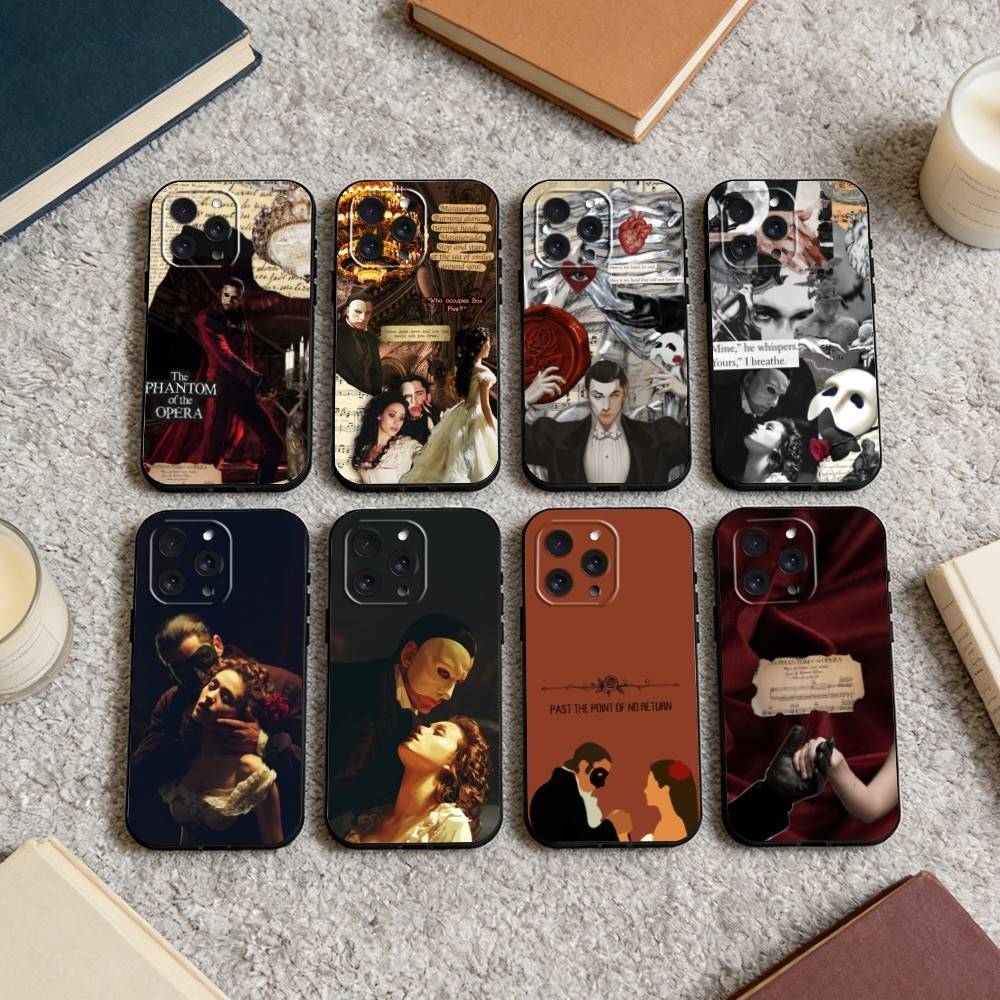 The Phantom of the Opera Phone Case For iPhone 16,15,14,13,12,17,Pro Max,Plus Silicone Black Case