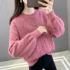 Herbst Pullover Frauen Rundhals Pullover Neue Lose Herbst und Winter Strickwaren Solide Langarm Pullover Pullover Weibliche Top