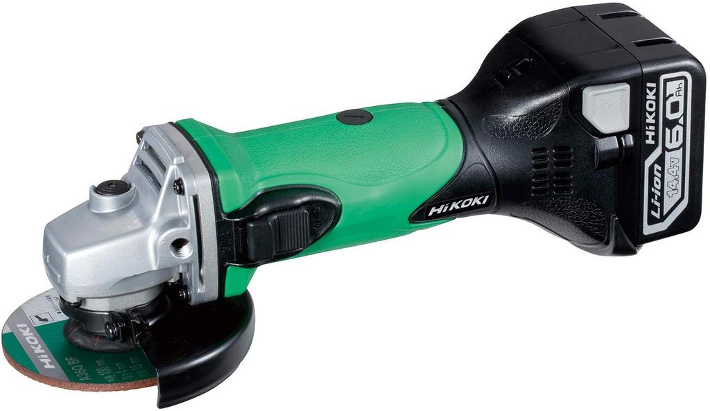 HiKOKI Cordless Disc Quick and Case 14.4V Grinder, Rechargeable, 6.0Ah Lithium-Ion Battery, Charger, Included, G14DSL(LYPK)(L)