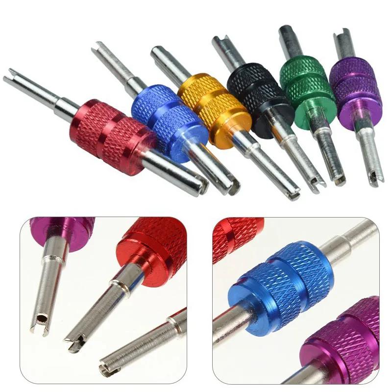 Aluminum Alloy Dual Purpose Valve Core Wrench For Car Auto A/C Air Condition Tire Valve Core Universal Disassembly Repair Tools